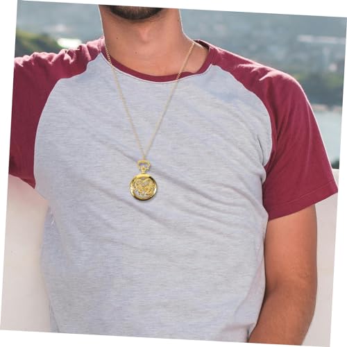 WOFASHPURET Relógio De Bolso Dragão Dourado Relógio De Bolso Vintage Relógio De Bolso Feminino Relóg