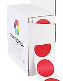 ChromaLabel 1 inch Color-Code Dot Labels | 1,000/Dispenser Box (Red)