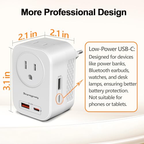 Shayangyoung 220V To 110V Voltage Converter Us To Europe International Universal Travel Adapter thumb #5