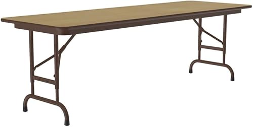 Miniatura 52 de Correll - Mesa plegable de altura ajustable y resistente, parte superior laminada de alta presión, fabricada en Estados Unidos, delantal de acero