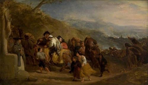 Toile paysans espagnols de Frederick Goodall avec portrait d'art aux détails saisissants