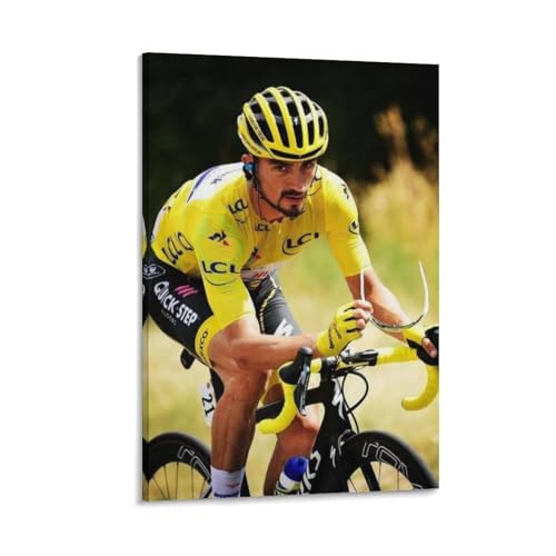 Impression sur toile Julian Alaphilippe poster cycliste français décoration murale 40x60