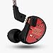 KZ AS10 Five-Driver Stereo High Fidelity in-Ear Musicians’ Monitors Removable Braided Audio Cable (Black Without Mic)