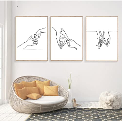 Tableau géométrique nordique impression sur toile canvas triptyque 60x80cm