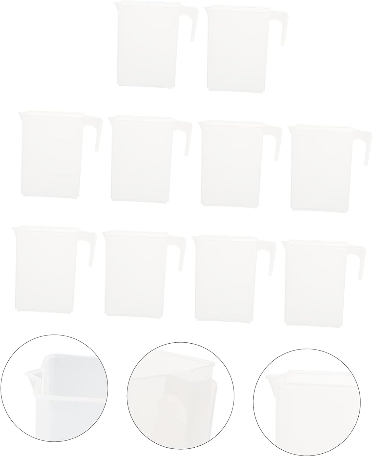 Ciieeo 10pcs Measuring Cups Set Plastic Measuring Cups Scale Graduated Non-stick Kitchen Tool
