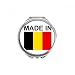 Made In Belgium Country Love Hand Compact Mirror Round Portable Pocket Glass