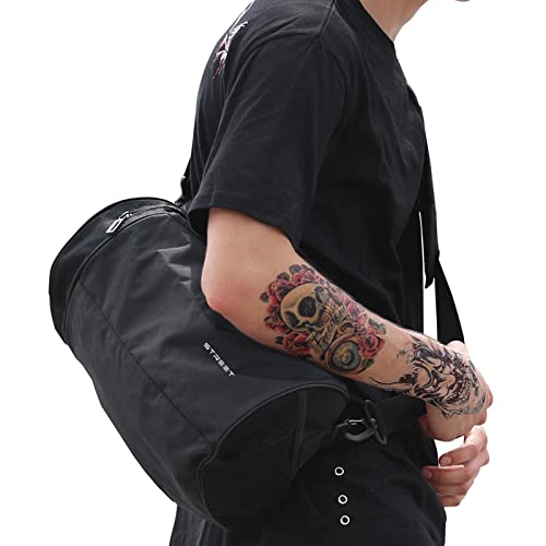 Small Sports Gym Bag Workout Lightweight Duffel Bags for Men and Women Black X-Small by SYCNB - Image 2