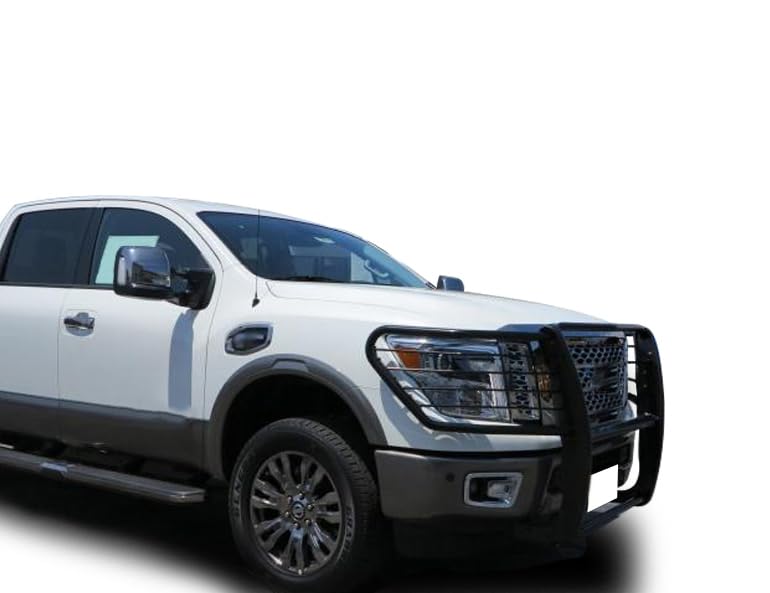 Image of Black Horse Grille brush Bumper Guard Modular Black Compatible with 2017-2024 Nissan Titan(Excl. Titan XD models)-17NR27MA