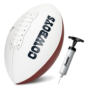 Franklin Sports NFL Dallas Cowboys Autograph Football – Official Size White Panel Souvenir Football for Autographs + Signatures – NFL Team Fan Shop Memorabilia Football for Display