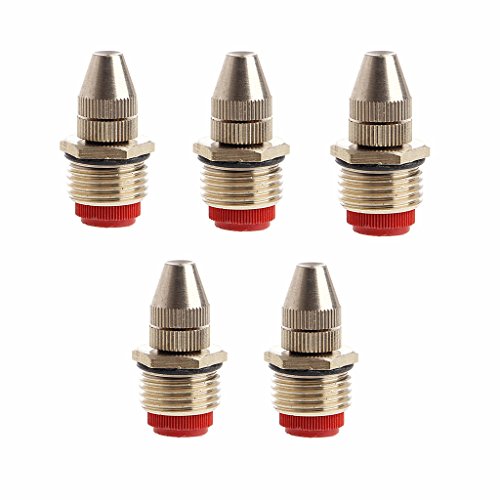 Preisvergleich Produktbild Lunji 1 / 2" Einstellbar Nebeldüse, Messing Sprinkler, Rasen Autowäsche Sprühdüse Bewässerung für Garten (5 STK)