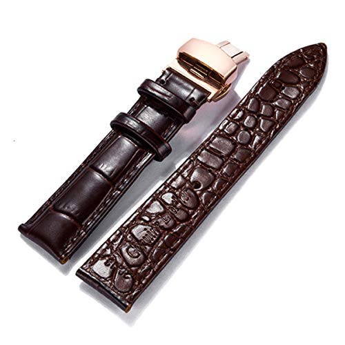 Bracelet de montre en cuir veau souple d'exception avec relief grain alligator