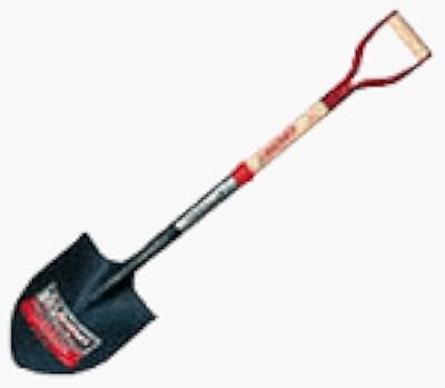 True Temper Round Point Shovel with Open-Back, Dual Rivet and D-Grip