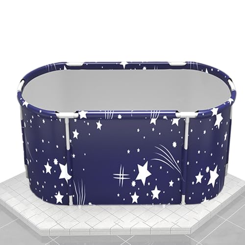 Bañera portátil plegable – 120 cm de grosor, bañera aislada, antideslizante, recipiente de baño de gran capacidad, para interiores y exteriores, relajación con hielo caliente para adultos
