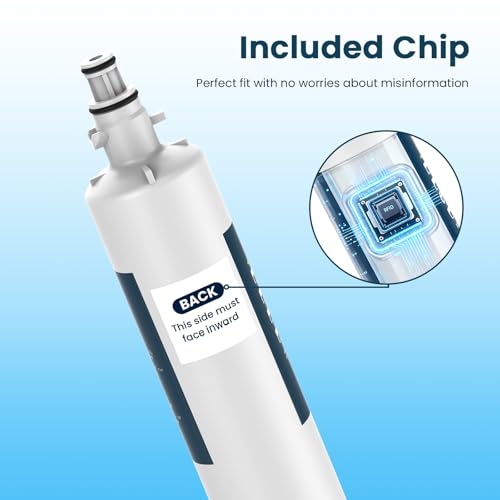 Crystala Filters Replacement for GE® RPWFE, RPWF (with CHIP) Refrigerator Water Filter, Compatible with WSG-4, WF277, GFE28GMKES, PFE28KBLTS, GYE22HMKES, DFE28JSKSS, GFE28GYNFS, GFD28GYNFS, 1 Pack