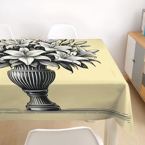Nappe de table rectangulaire imperméable 120x438 lavable pour grande table basse - 5