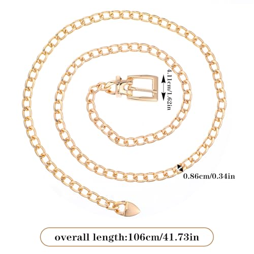 Chain Belt for Women Metal Waist Chain Gold Adjustable Chains Belt Fashion Multilayer Chains Belts for Jeans Dresses Sweater2