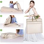 KEEGH Wedding Dress Garment Bag, 72” Tri-fold Bridal Dress Bags for Gowns, With Accessory Pockets and Adjustable Buckle Dress Cover for Wedding/Prom/Travel/Closet Storage (Beige)