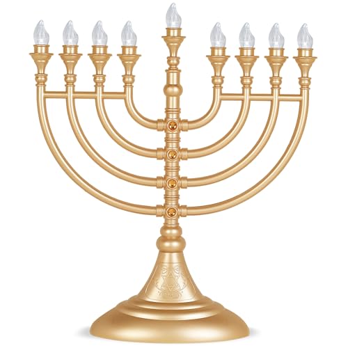Menorah Hanukkah LED sin peligro de fuego con cable USB de 5 pies 2