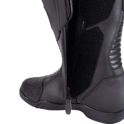 Bottes de moto pour aventure et voyage étanches avec double zip