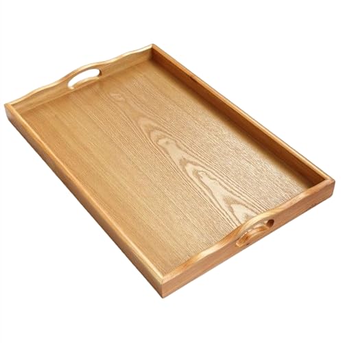 ss2474　未使用品　ゴールドクラフト　長手盆　5枚セット　欅　なでしこ 　GOLD CRAFT　長角　お盆　木製　トレー　絵付き 　和風　運び盆　天然木　トレイ kokoshoku_gc-058