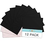 HTVRONT Black Permanent Vinyl - 12 Pack for Cutting Machines