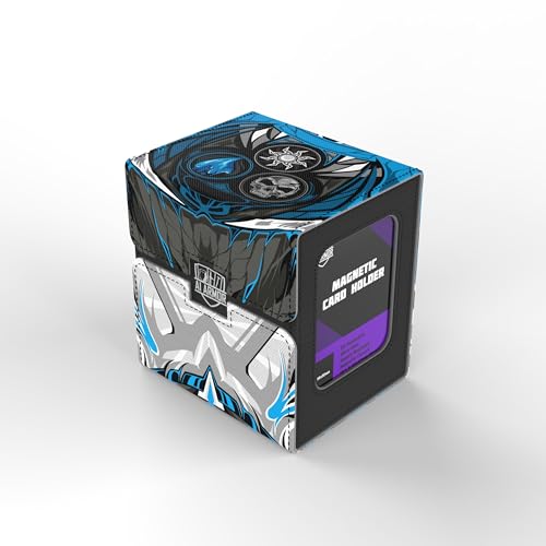 Realm Guard TCG/MTG Commander 100+ Card Art Deck Box With Storage (White/Blue/Black)