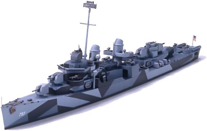 Tamiya – 31907 – Model Making – Boat – Destroyer USS Cushing, Medium, USA Army