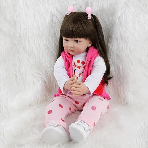 Muñeca Reborn Bebé Realista 60 cm de Vinilo y Silicona miniatura 5
