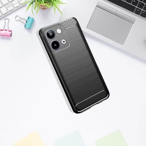 Image of Amazon Brand - Solimo Back Cover Case for Lava Storm Lite 5G | Compatible for Lava Storm Lite 5G Back Cover | 360 Degree Protection | Soft and Flexible (TPU | Matte Black)