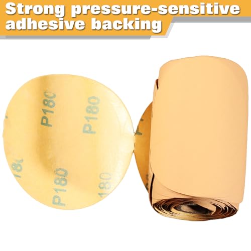 Image of SPEEDWOX 100 Pcs 180 Grit 5 inch Round Sanding Discs Sandpaper Roll