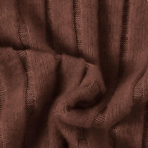 Ribbed Knit Blouses for Girls Solid Color Loose Fit Tunic Tops Spring Knit Tops Long Sleeve Casual Crewneck Shirts3