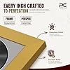 Procut Global 16x16" Matte Yellow Vinyl Record Frame for 12 Inch LP Disc- Round Modern Display Photo Frame for Vinyl CD Records - Engineered Wood with Shatterproof Perspex Front - Silver Mount #2