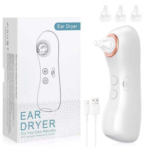 Ear Dryer for Adults Ear Pressure Relief with 3 Tips and Hearing Aid Use
