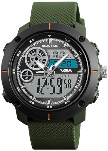 V2A S-Shock Military Green Analog Digital Watch - Image 2