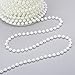 Rytenz Pearls String Bead, Ivory Color Faux Pearl Beads Roll Strand for Wedding Party Christmas Tree and Flowers Decorations Garland DIY Crafts (6mm- 81 Feet)