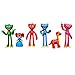 Xinchangda Poppy Playtime Figur Horrorspiel Huggy Wuggy Dackel Monster PVC Actionfiguren Puppe Statue Desktop Dekor Sammlung Modell Geschenk 6 Stück