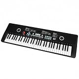 61 key keyboard Piano,Portable Electronic Digital Piano,Built In Dual Speakers,External Microphone,Power Plug,Rich Teaching Content,Multi-Functional Electronic Piano Suitable For Beginners kkek5