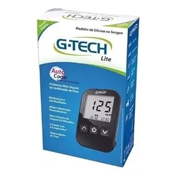 Aparelho Medir Diabetes Glicose Combo Completo G-tech Lite
