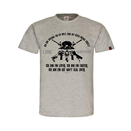 T-shirt Lone Survivor UDT Navy Seal Diver #32168 gris taille S