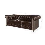 George Sofagarnitur 3 2 1 Polstergarnitur Chesterfield-Couchgarnitur Couch-Set für Wohnzimmer 3-Sitzer Sofa 203x86x72cm 2-Sitzer Sofa Mit Schlaffunktion 148x86x72cm Sessel 94x86x72cm – Bild 3