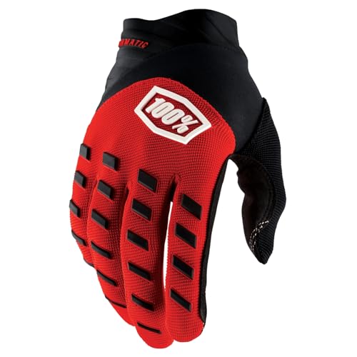 Guantes 100% Airmatic Naranja Fluo con palma perforada de máximo agarre