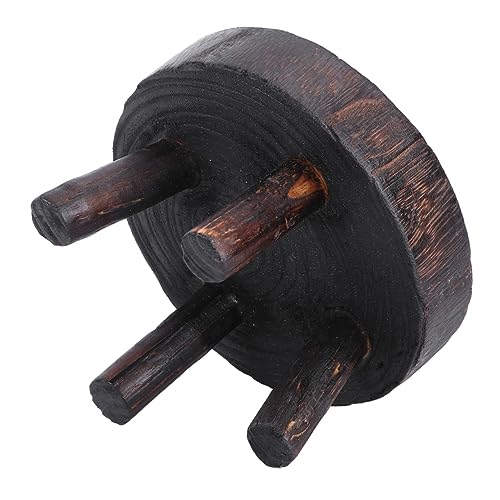 POPETPOP Solid Wood Flower Stand Plant Pot Holder for Indoor Outdoor Garden Display Rustic Burnt Sturdy Plant Stand for Home Decor