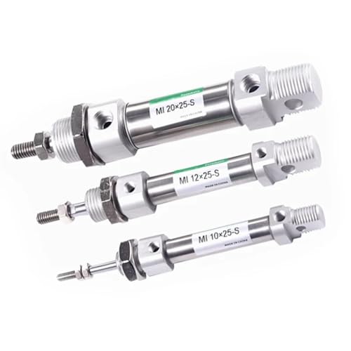 Cilindro de acero inoxidable de 25mm duradero para automatización MI