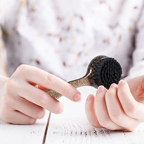 Raploy Face Cleansing Brush 3 Pack, Soft Bristles Large Facial Scrubber Face Cleanser For Facial Exfoliating Massage Pore Cleaning (Black Gold) 5.7"X1.77" #TOP6