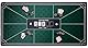 Engelhart - 320996 – Pokermatte grün – rutschfeste Spielfläche 180 cm x 90 cm – Dicke: 3 mm – Bedruckte Tischdecke aus Polyester und Gummi – Zubehör für Casinospiel