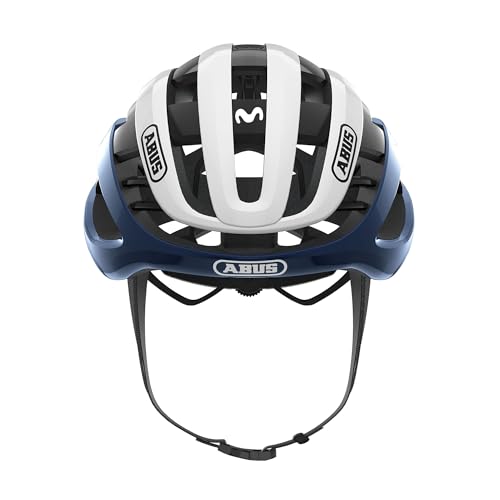 ABUS Rennradhelm AirBreaker - High-End Fahrradhelm für den professionellen Radsport - für Damen und Herren - Blau/Weiß, Größe S – Ansicht 4