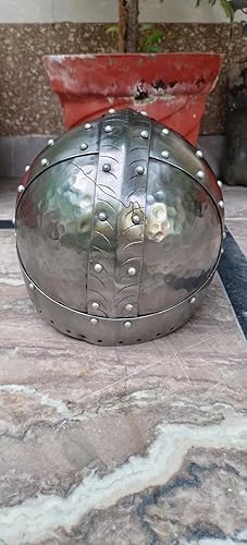Casco medievale Njord | Casco vichingo naso in acciaio calibro 18 | miglior regalo per Halloween