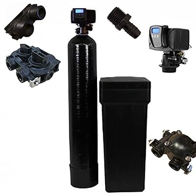 DURAWATER Fleck 5600sxt UPGRADED HIGH capacity 10% resin (32,000, Black - 1" Bypass)