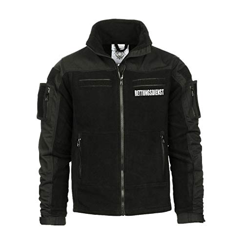 Copytec Kommando Fleecejacke Rettungsdienst Arzt Rett-San Not-San Bekleidung #32588, Größe:4XL, Farbe:Schwarz