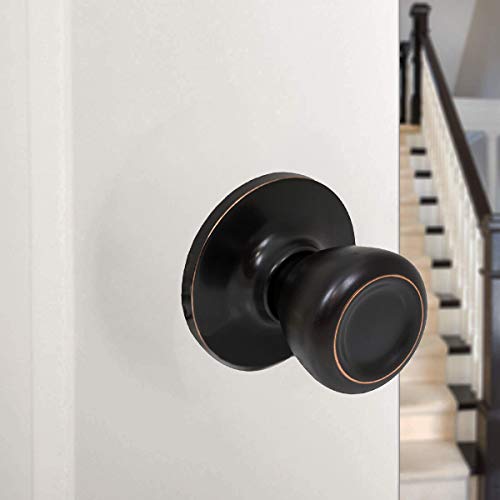 Pro-Grade Classic Passage Door Knob Handle Hall And Closet, Oil Rubbed Bronze #TOP5